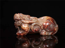 Han Dynasty Hetian Jade Pixiu beast small ornaments Text play high ancient jade Antique evil spirits Old jade Old jade collection
