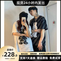 Micisty Mei Xi Di flagship store high-end printed short sleeve T-shirt Women summer long top Couple