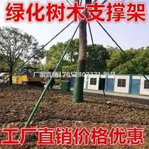 Support of tree holder fixer Miao support with green planting steel tube Highway scenery 40mm Dingmaking X tree big tree planting hoop