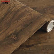 Agarwood self-adhesive simulation wood grain sticker wallpaper wood grain paper Vintage desktop walnut cabinet furniture renovation waterproof