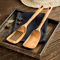 Simple teak shovel non-stick special high temperature spatula kitchen pan baking spatula stir-frying spatula