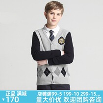 Eaton Gidchun new England impression sweater diamond long sleeve cardigan V-neck sweater 15M101