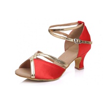 2020 new Latin dance shoes women adult Middle heel cowhide national standard dance shoes modern dance shoes women dance shoes soft