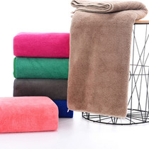 Bath towel bath towel bath towel large medium and small high density coral velvet 80*160 bath towel soft skin free static super absorbent