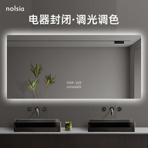 Toilet Mirror Multifunction Bathroom Mirror Wall-mounted Bathroom Mirror Customized Anti-Fog Led Touch Switch Smart Mirror