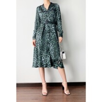 (Rugosa M)BAO WEN dress women long V collar fashion sexy long dress A- line dress waist slim skirt