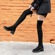Knights Boots High Knee Boots Women 2021 Autumn and Winter Plus Velvet New High Heels Slim Boots Slim Long Boots