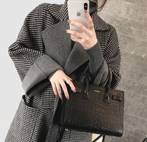  sandro moscoloni houndstooth double-sided cashmere coat womens mid-length Korean high-end wool coat