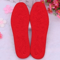 Men and women embroidered cloth sweat-absorbing insole wedding handmade cross color red red embroidered cotton embroidery marriage