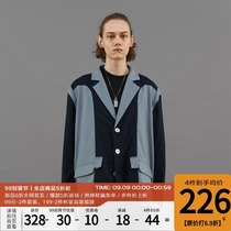 PCLP(PERCLIPS) deconstruction splicing color matching suit jacket National Tide brand trend loose coat for men and women
