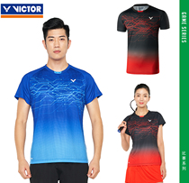 victor Victor Badminton Wear Professional Competition Sports Short Sleeve Summer Mens And Womens Speed Dry Jersey Round Collar
