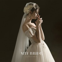  Mantingfang wedding short veil 1 5M light champagne accessories Bridal wedding travel shooting Forest super fairy dream veil