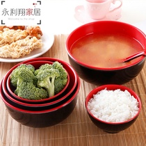 Melamine ramen bowl red and black two-color Bowl extra-large Bowl tableware plastic bowl spicy bowl spicy bowl instant bowl imitation porcelain bowl