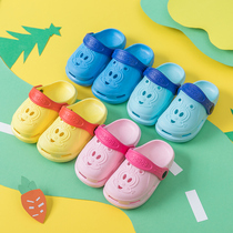  Baby slippers 1-3 years old 4 summer girls Baby toddlers children hole shoes Children non-slip household children cool drag men