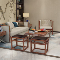 Wooden square stool home hedgehog red sandalwood new Chinese style sofa stool Chinese mahogany tea table stool small stool solid wood dressing stool