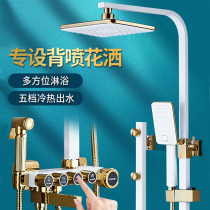 German YGE platinum shower set household shower shower wall Wall all copper back spray bath booster