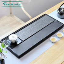 Touch Miss natural Wujin Stone tea tray household simple tea set set dry bubble Stone tea tray