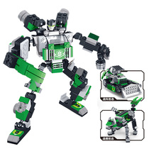 Dinosaur jack becomes a warrior 3 becomes a childrens plastic puzzle assembly robot boy educational toy Jack