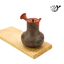 Japan imported often slippery small xiyanghei kiln knife cut grain jet teapot Japanese tea set side handle bubble teapot