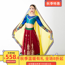 Indian dance costume summer 2021 new womens group National costume belly dance costume photo costume three sets
