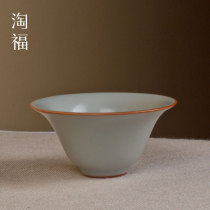 Jingdezhen Ruyao tea cup ceramic single Tea Cup Master Cup Single Cup kung fu tea set Ru porcelain individual cup tea