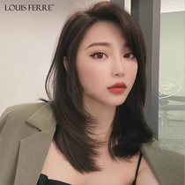 Wig womens long hair partial bangs clavicle hair all true natural real hair hair set real hair silk short hair wig set