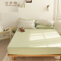 Custom-made small floral bed cover single-piece cotton non-slip Simmons mattress protective cover Pastoral style cotton bedspread bed cover