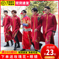 Best man suit Summer Chinese brother suit Chinese style wedding Tang suit Retro mens jacket crosstalk suit coat dress