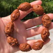 Vin Playing Olive Nuclear Hand Strings Iron Core Engraving Small Lions Hand Strings Olives Nuclear Hand Strings Lions Rolling Embroidered Ball Hand Strings