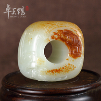 (Zhuo Yucan) Yuan Henry Li Zhen refers to the works of Xinjiang Hetian White Jade seed material red skin single seed