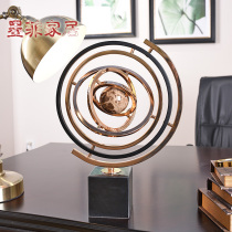 European marble globe home furnishings American living room study wine cabinet office decorations desktop furnishings