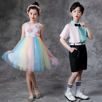 Childrens Day performance costume kindergarten dance dress girl princess dress primary school student recitation chorus performance suit