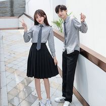 Class uniform Summer suit Student autumn uniform College style Korean version loose uniform High school games graduation uniform