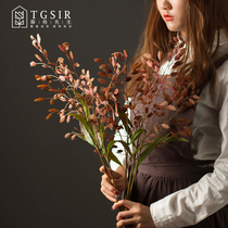 Small hope grass simulation flower living room flower arrangement TV cabinet fake flower table floral ornaments indoor decoration hipster bouquet