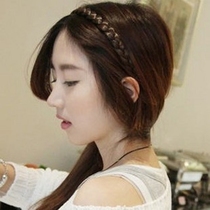 Korean trinkets Braid headgear hair hoop wigs hair hair accessories adult hair card hair non-slip with teeth