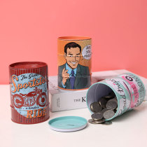 Change coin piggy bank Childrens piggy bank only can not enter the cute cartoon desktop storage storage small iron box