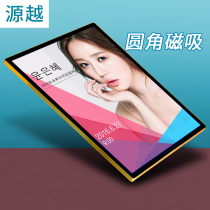 Rounded magnetic ultra-thin light box wall-mounted indoor picture frame elevator poster frame led luminous billboard custom