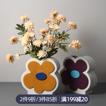 Nordic ceramic hand painted vase living room flower arrangement creative flower hipster desktop home artwork decoration ornaments
