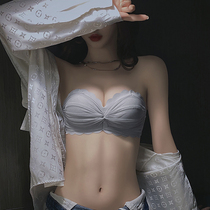 Strapless underwear womens non-slip gathering small breasts show big bra collection of auxiliary breast anti-sagging breast wrap bra set