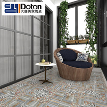 Field Park Imitation Ancient Brick 400x400 Goose Pebble Tiles Floor Brick Retro Wood Grain Outdoor Terrace Floor Tiles Folk brick