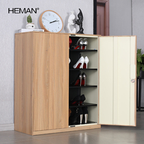 Shoe cabinet balcony storage storage cabinet simple modern wood grain steel door hall cabinet living room partition multifunctional porch cabinet