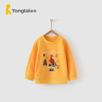 Tong Tai Chunqiu 1-4 years old infants and women baby clothes casual pullover round neck sweater children long sleeve top
