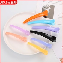 Studio modeling black duckbill clip Acrylic plastic alligator clip Spray paint hair clip color hair clip word bangs clip