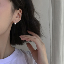 Simple small earlobe earrings exquisite five-pointed star short mini earrings 925 sterling silver stud earrings pendant hypoallergenic women
