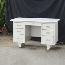 All steel desk home computer desk desk pure iron work iron desk Hong Kong Shenzhen staff desk writing desk