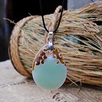 Handmade Creative Imitation Jade Necklace Ceramic Necklace Jingdezhen Ceramic Jewelry Manufacturer