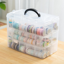 Hand ledger adhesive tape containing box sticker suit material and paper Split Girl Cute Transparent Student Tape Rubberized Fabric Box