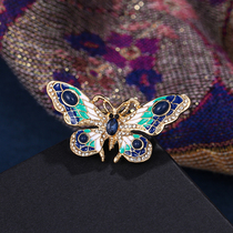 Vietnam butterfly brooch alloy dripping oil enamel paint fixed pin dress jacket exquisite accessories Joker accessories