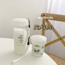 Homemade Hanfeng ins Simple Daisy Student Girl High Temperature Plastic Water Cup Milk Portable Hand Cup