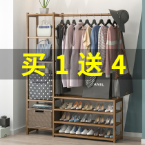 Shoe rack Simple door household indoor good-looking bamboo shoe rack Hanger One-piece storage artifact storage rack Multi-layer shoe cabinet